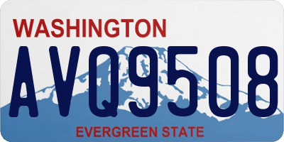 WA license plate AVQ9508