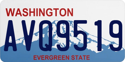 WA license plate AVQ9519