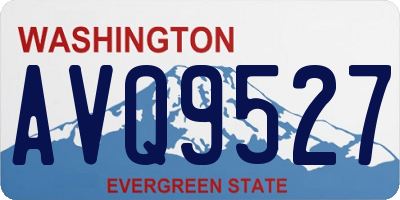 WA license plate AVQ9527