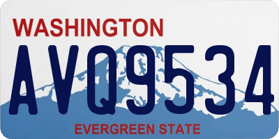 WA license plate AVQ9534