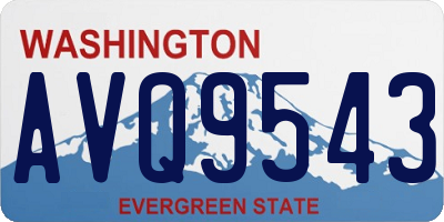 WA license plate AVQ9543