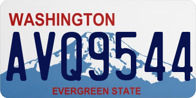 WA license plate AVQ9544