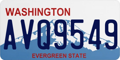 WA license plate AVQ9549