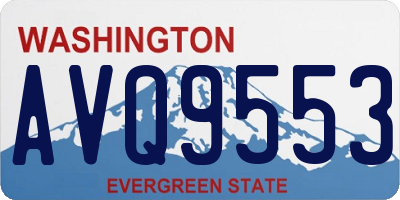 WA license plate AVQ9553