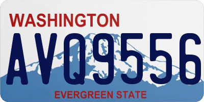 WA license plate AVQ9556
