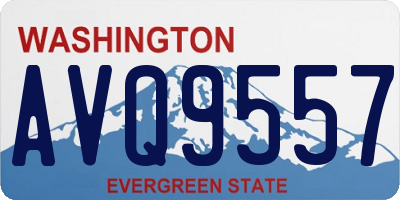WA license plate AVQ9557