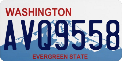 WA license plate AVQ9558