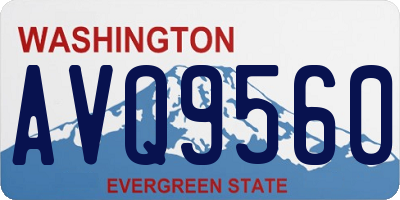 WA license plate AVQ9560