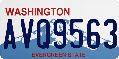WA license plate AVQ9563