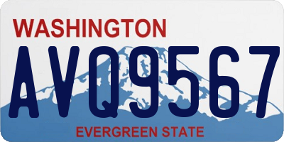 WA license plate AVQ9567