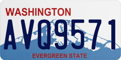 WA license plate AVQ9571