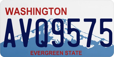WA license plate AVQ9575