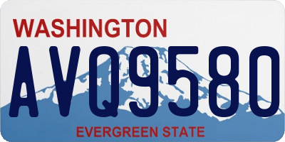 WA license plate AVQ9580
