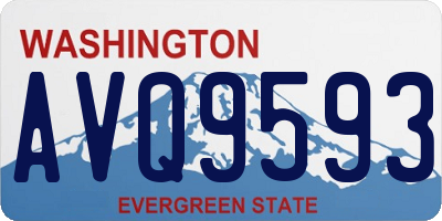 WA license plate AVQ9593