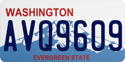 WA license plate AVQ9609
