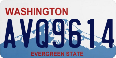 WA license plate AVQ9614