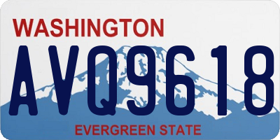 WA license plate AVQ9618