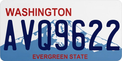 WA license plate AVQ9622