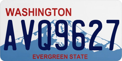 WA license plate AVQ9627