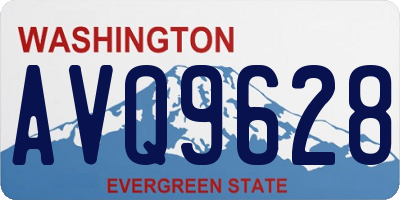 WA license plate AVQ9628