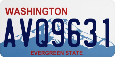 WA license plate AVQ9631