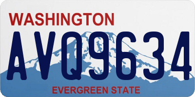 WA license plate AVQ9634