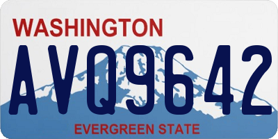 WA license plate AVQ9642