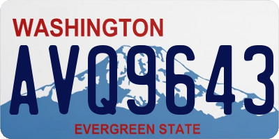 WA license plate AVQ9643