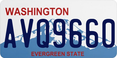 WA license plate AVQ9660