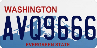 WA license plate AVQ9666