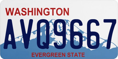 WA license plate AVQ9667