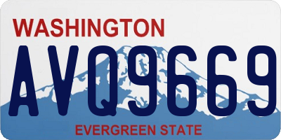 WA license plate AVQ9669