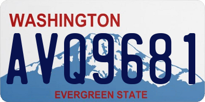 WA license plate AVQ9681