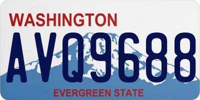 WA license plate AVQ9688