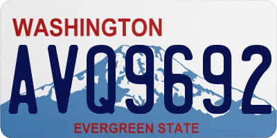WA license plate AVQ9692