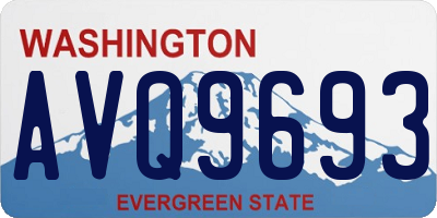 WA license plate AVQ9693