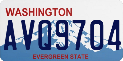 WA license plate AVQ9704