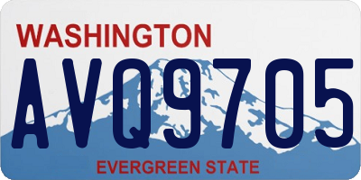 WA license plate AVQ9705
