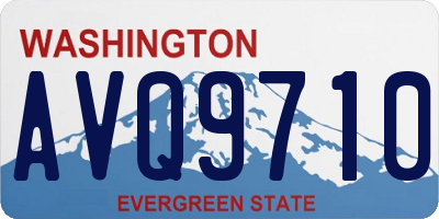 WA license plate AVQ9710