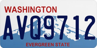 WA license plate AVQ9712
