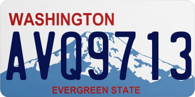 WA license plate AVQ9713