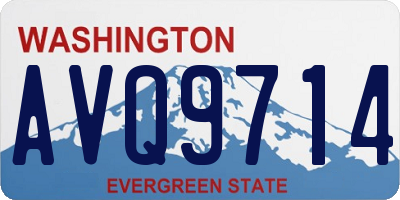 WA license plate AVQ9714