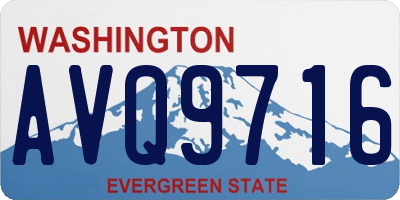 WA license plate AVQ9716
