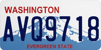 WA license plate AVQ9718