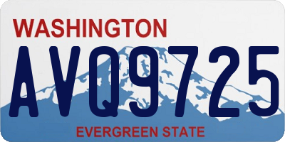 WA license plate AVQ9725