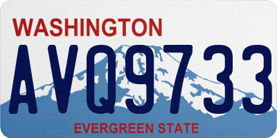 WA license plate AVQ9733