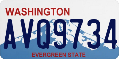 WA license plate AVQ9734