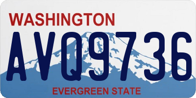 WA license plate AVQ9736