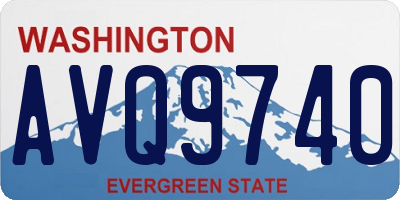 WA license plate AVQ9740
