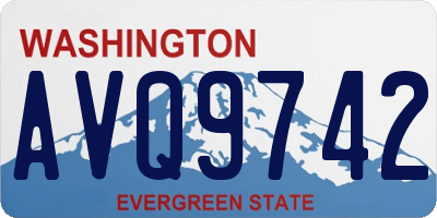 WA license plate AVQ9742
